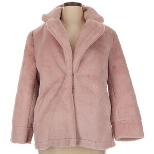 LOFT Soft Pink Faux Fur Coat